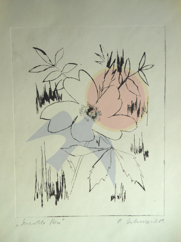2. Radierung  ,,Sensible Rose,, 1989, 26x20,7 cm (36x28,5).jpg